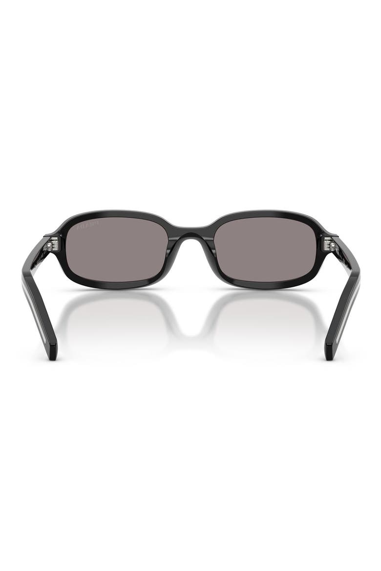 50mm Oval Sunglasses, Alternate, color, BLACK / GREY