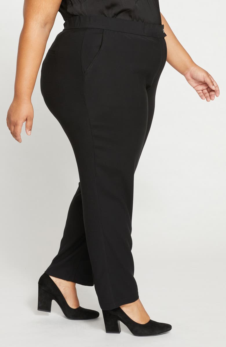 Universal Standard All Day High Waist Cigarette Pants, Alternate, color, Black