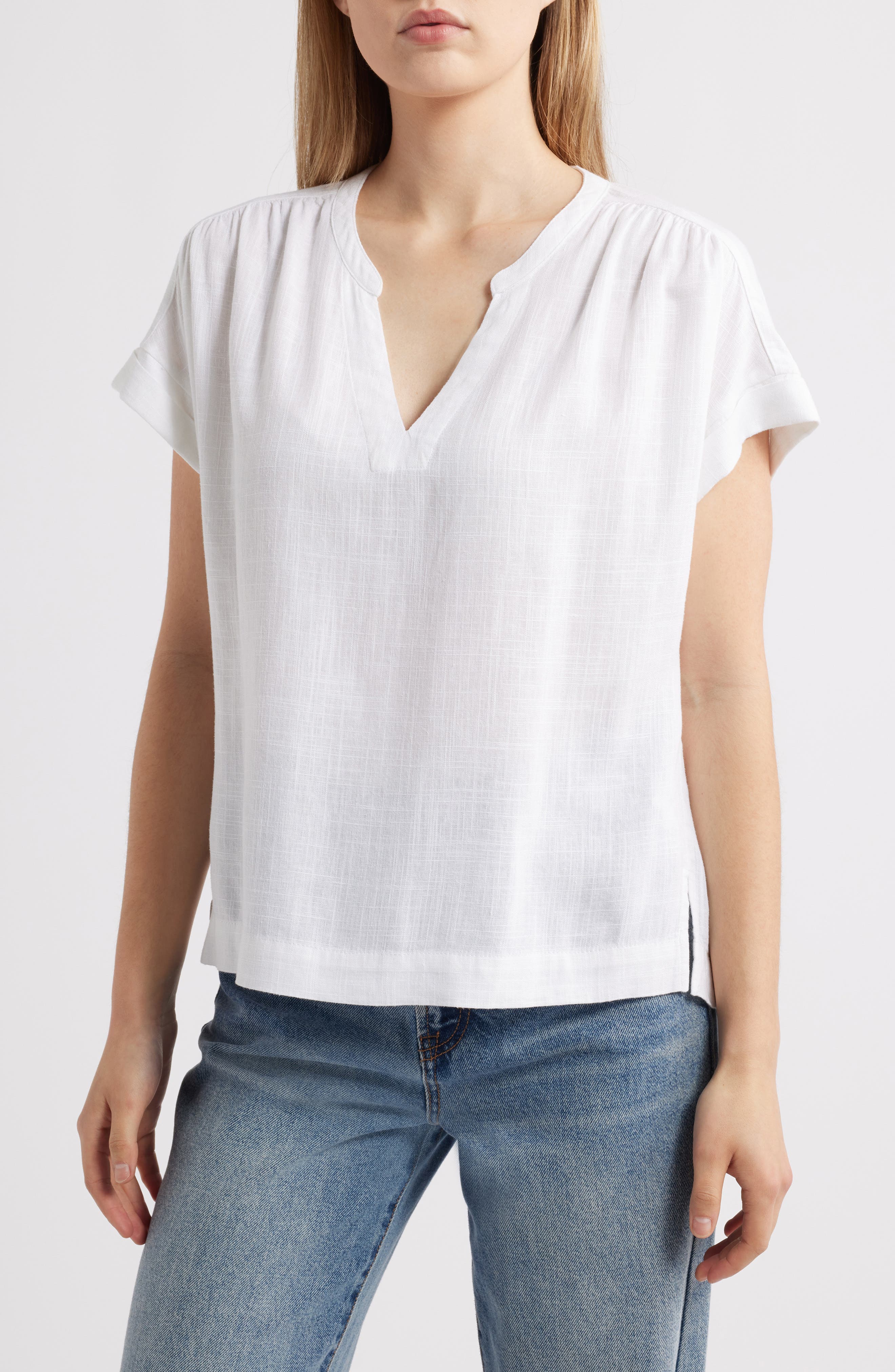 Splendid St. Tropez Cuff Sleeve Shirt (Women) | Nordstromrack