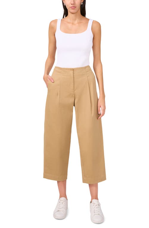 Halogen ® Pleated Front Barrel Leg Twill Pants In Camel