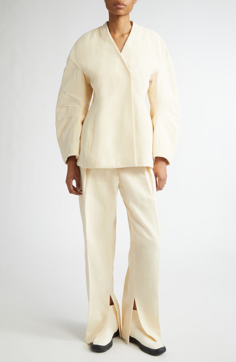 Jil Sander Pleated Velveteen Trousers, Alternate, color,