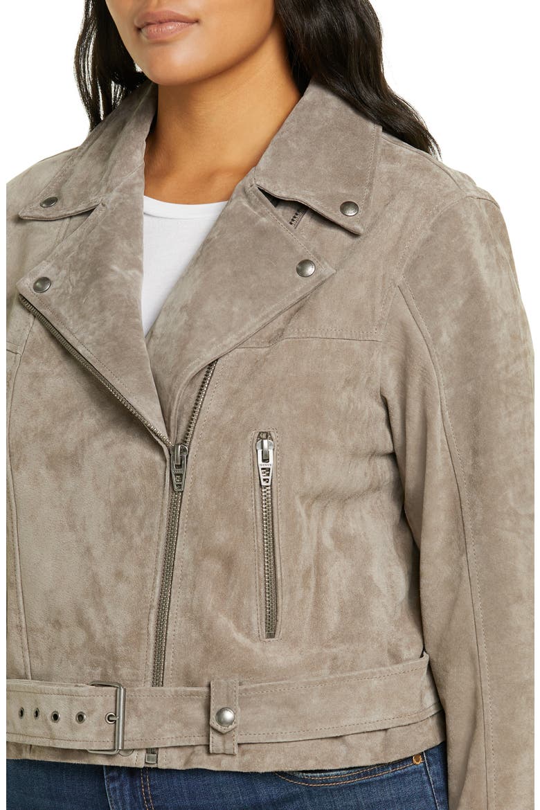 Suede Moto Jacket, Alternate, color, ROCK THE BOAT
