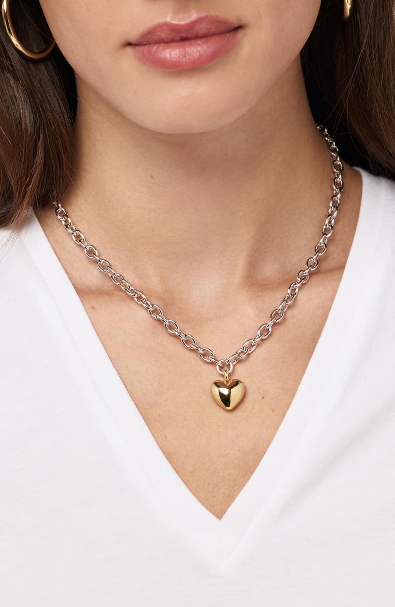 Ana Luisa Heart Pendant Necklace, Alternate, color, Gold / Silver