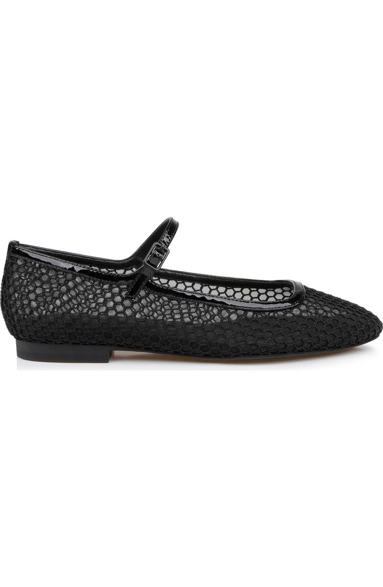 L'AGENCE Grainne Mary Jane Flat, Alternate, color, Black Mesh