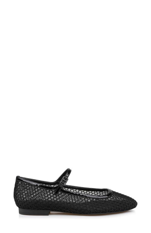 L Agence L'agence Grainne Mary Jane Flat In Black Mesh