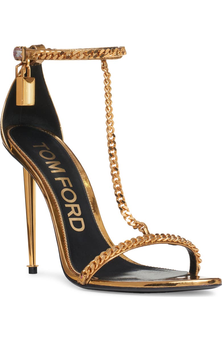 TOM FORD Padlock Naked Chain Strap Sandal, Main, color,