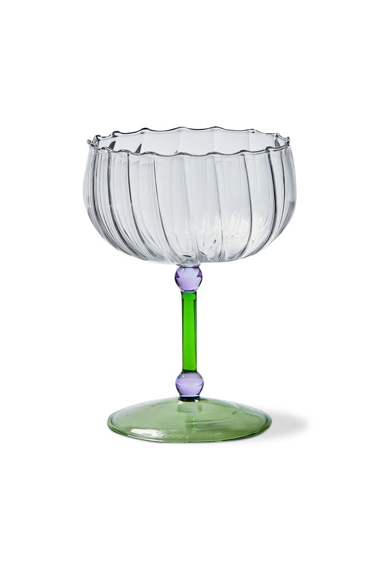 Bloom Coupe Glass Green Glass Spring, Main, color, Green