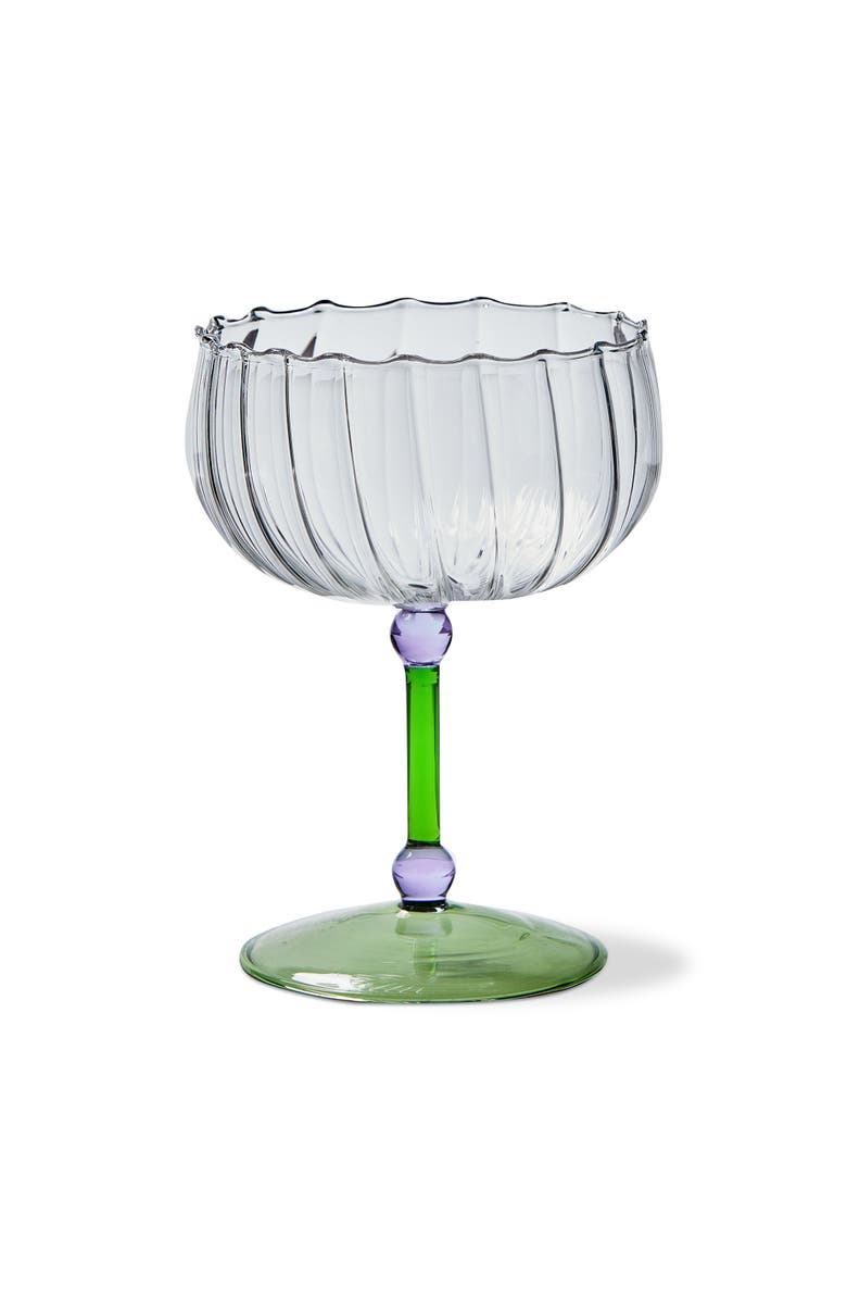 tag Bloom Coupe Glass Green Glass Spring, Main, color, Green