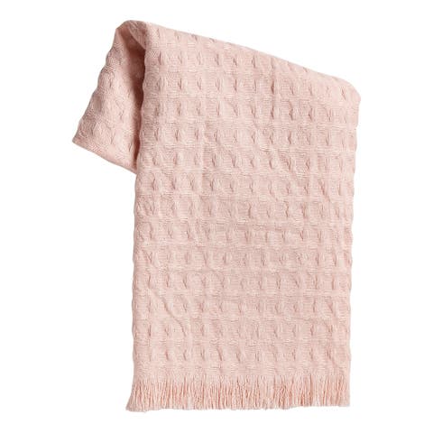Blush Wellbeing Waffle Hand Towel Cotton Kitchen Towel