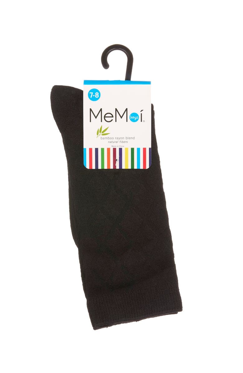 MeMoi Diamond Crew Socks, Alternate, color, Black