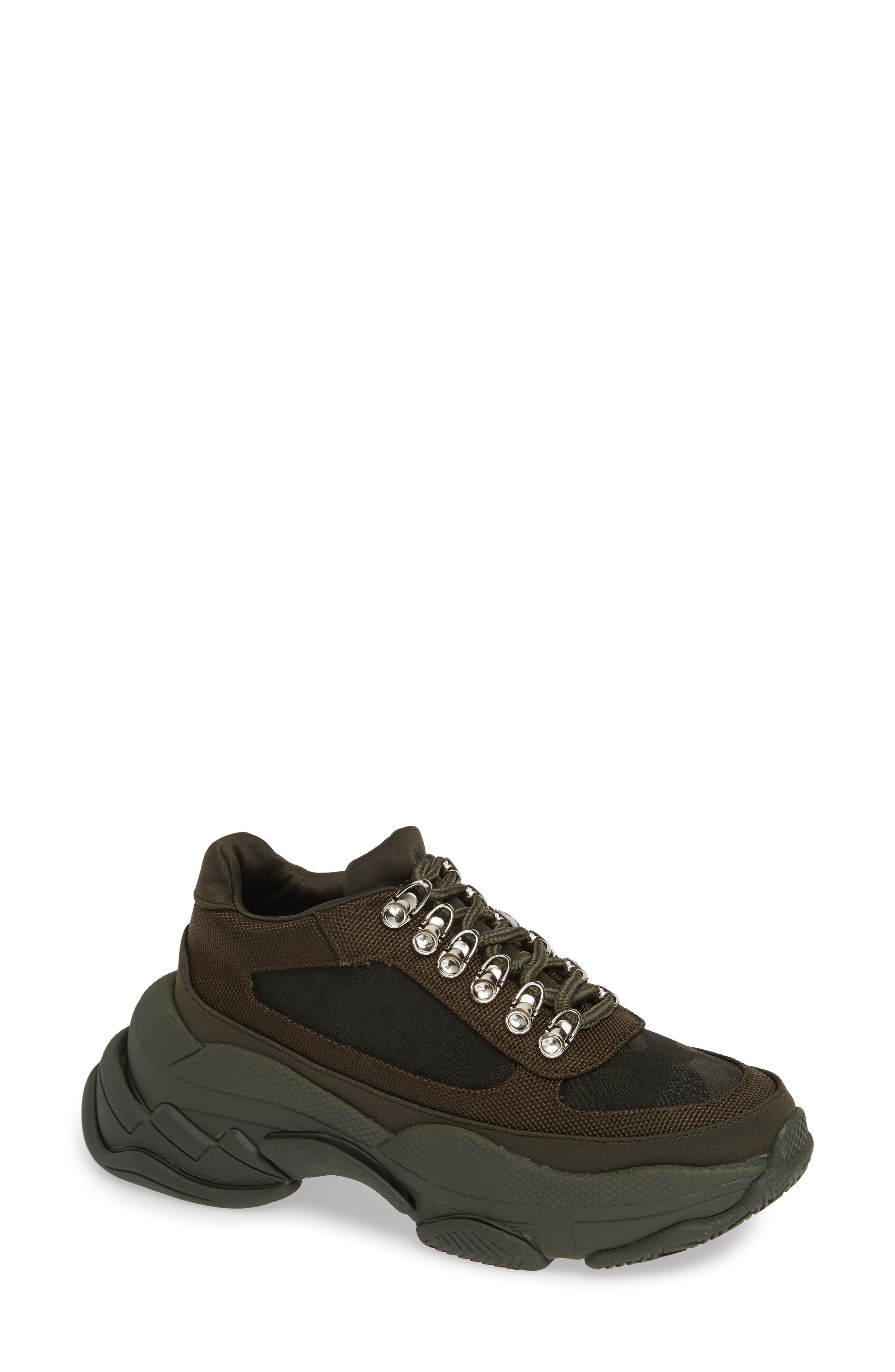 Hotspot Lace-Up Sneaker, Main, color, KHAKI MESH COMBO