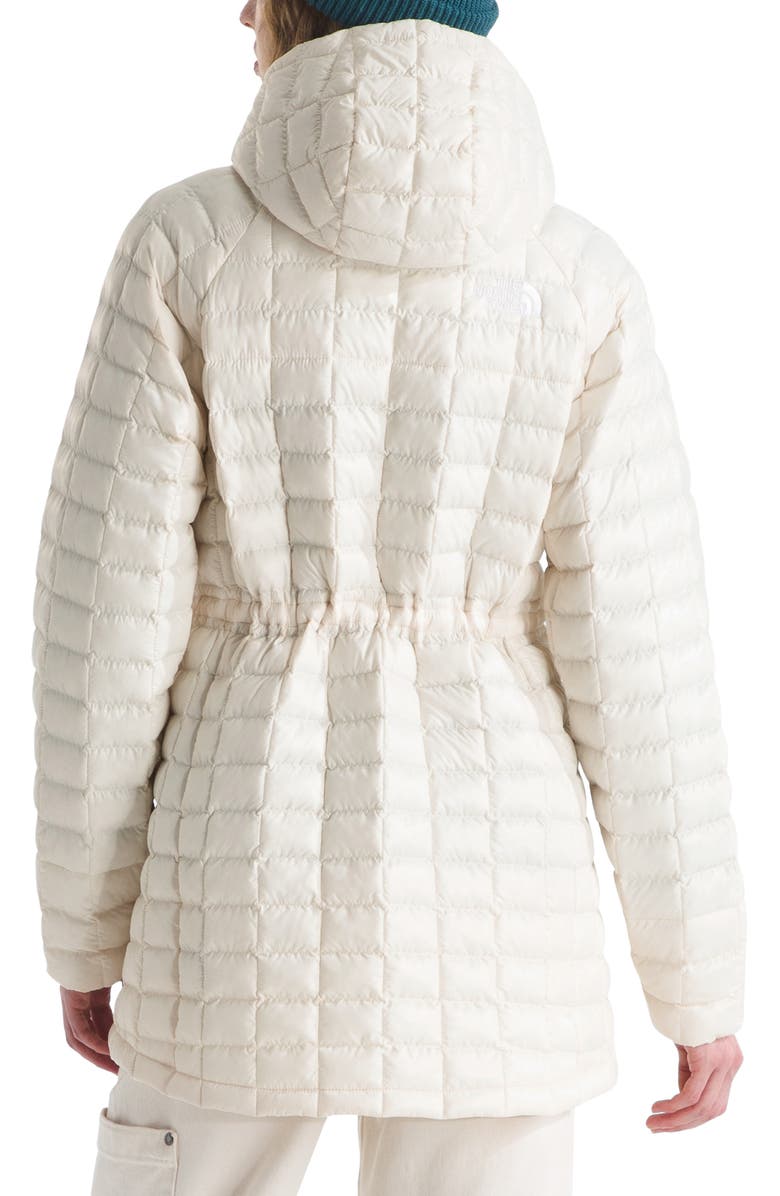 The North Face Thermoball Quilted Hooded Parka, Alternate, color, White Dune