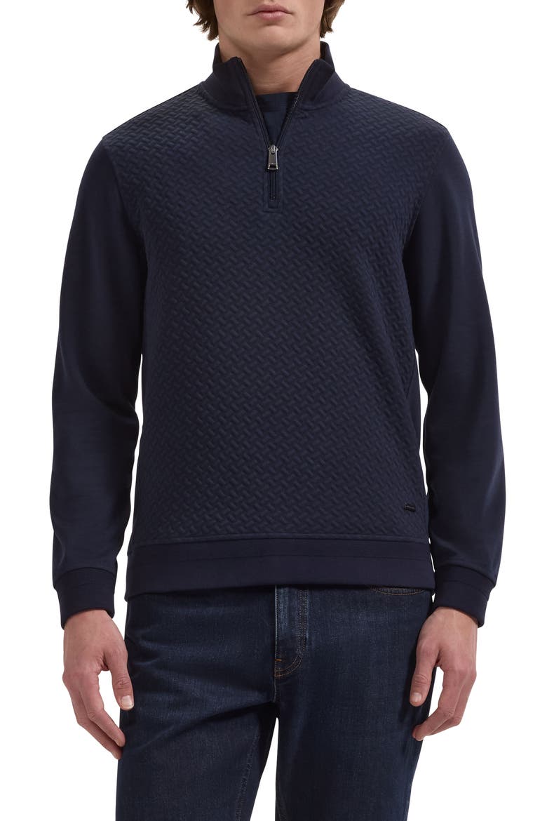 Quarter Zip Sweatshirt, Main, color, NAVY