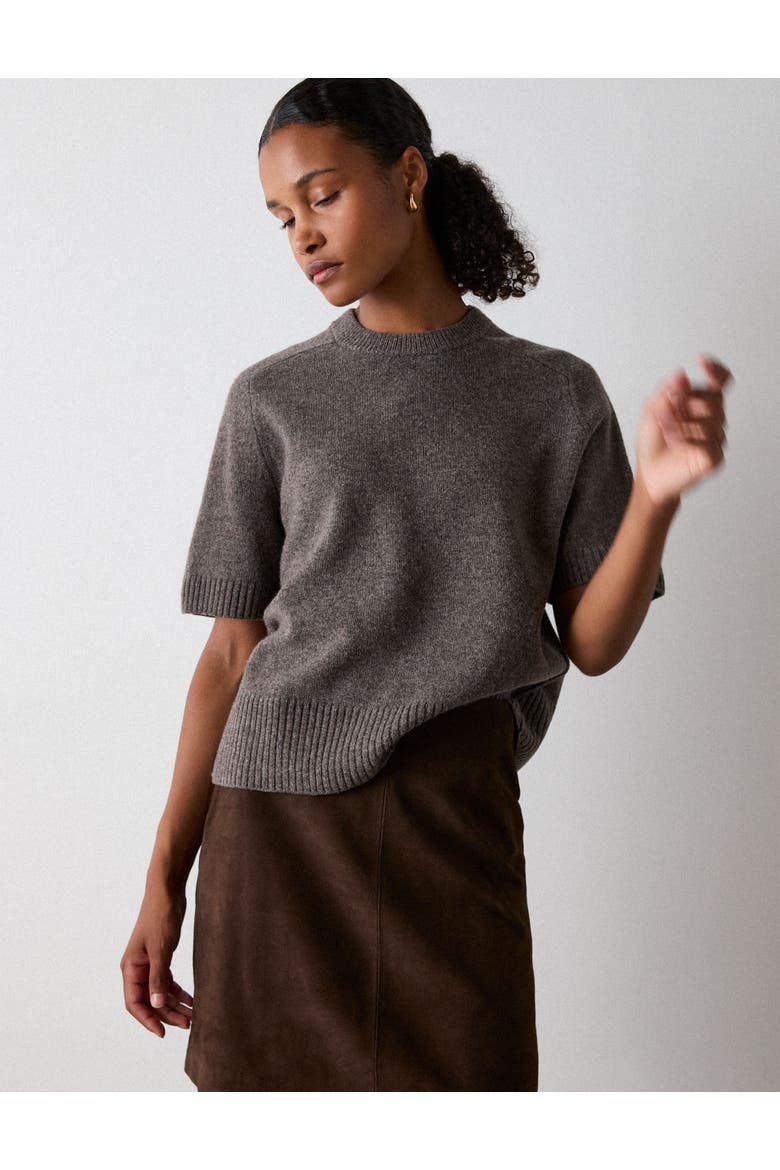 Wool Knitted Tee, Main, color, Neutral