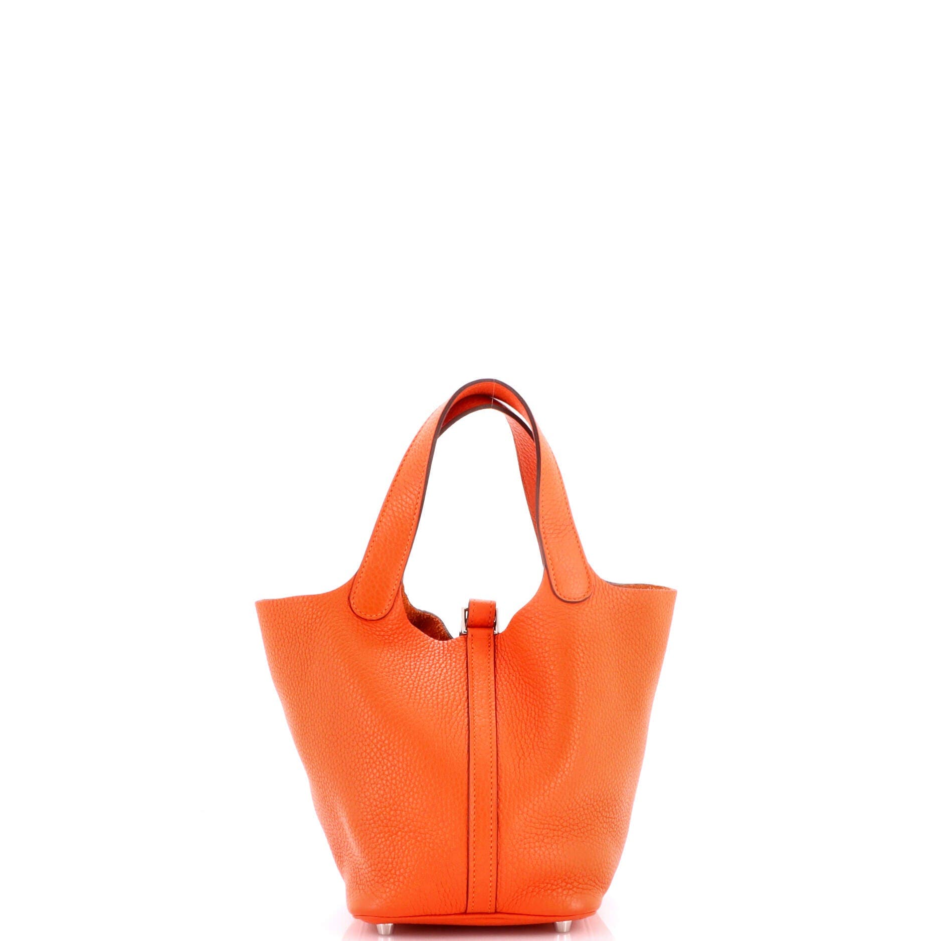 Pre-Owned Hermes Picotin Lock Bag Clemence PM, Alternate, color, Feu