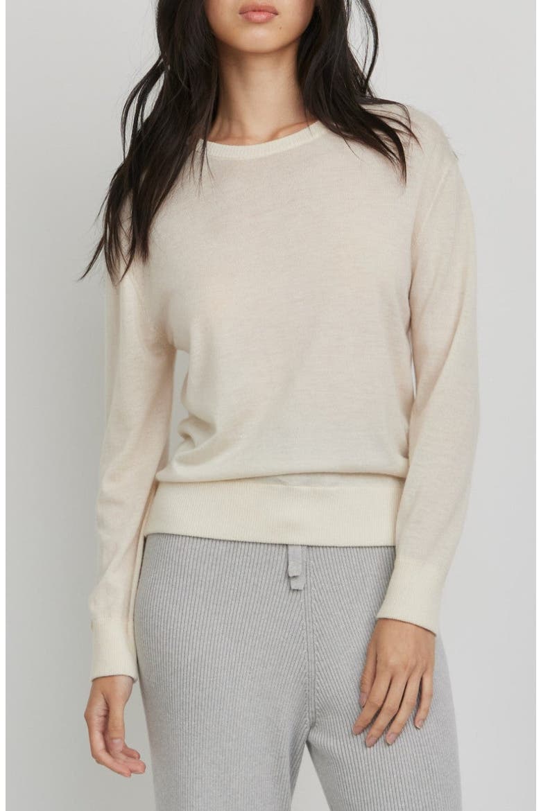 Marguerite Paper Thin Cashmere Sweater, Main, color, Oatmeal