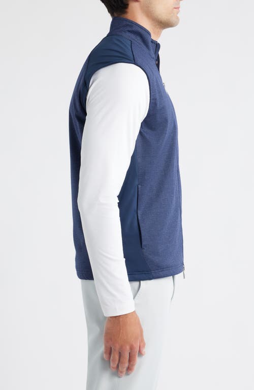 Johnnie-o Lomond Check Zip-up Vest In Blue