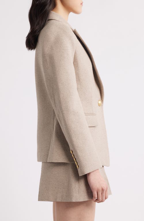 Shop Kobi Halperin Cotton Blend Blazer In Beige