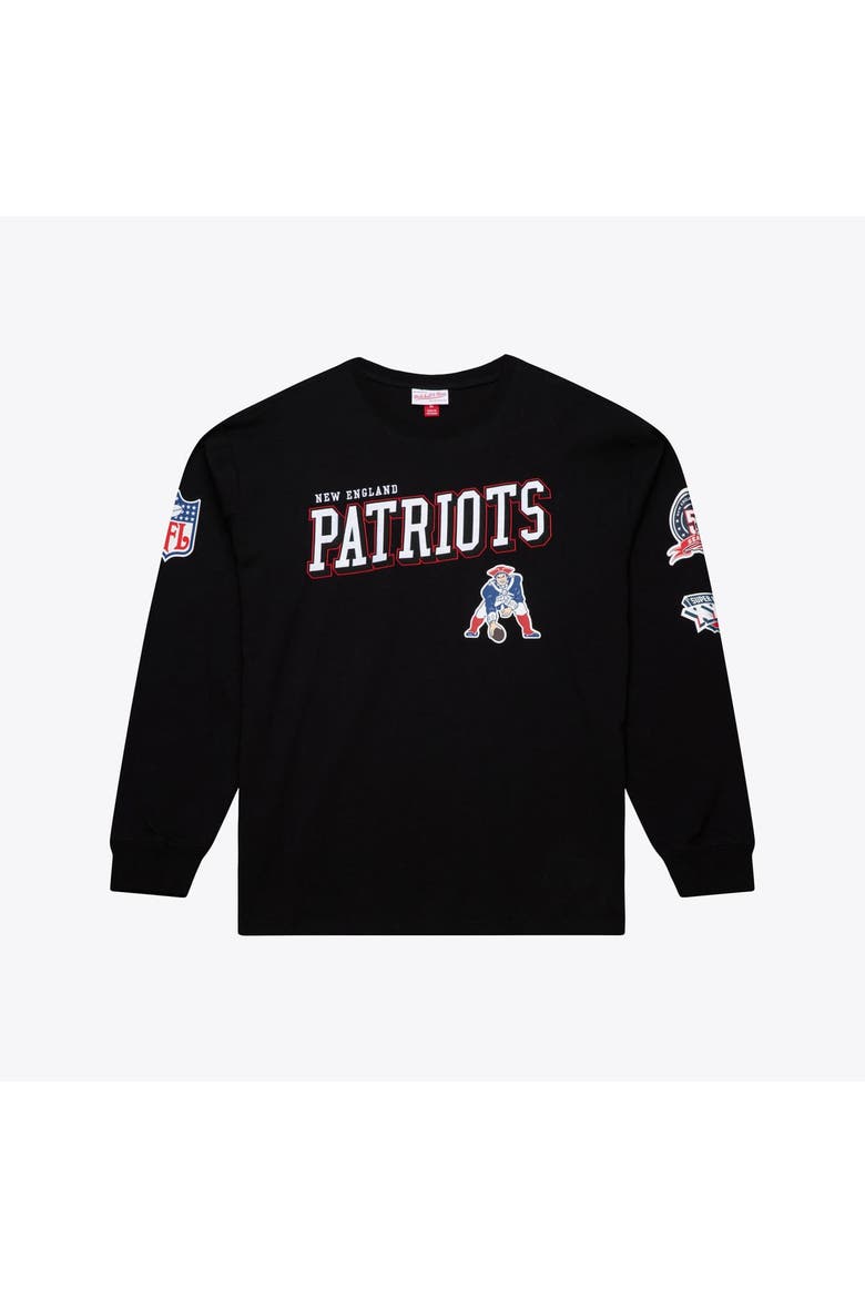 Men's Mitchell & Ness  Black New England Patriots Big & Tall Training Camp Long Sleeve T-Shirt, Main, color, Black