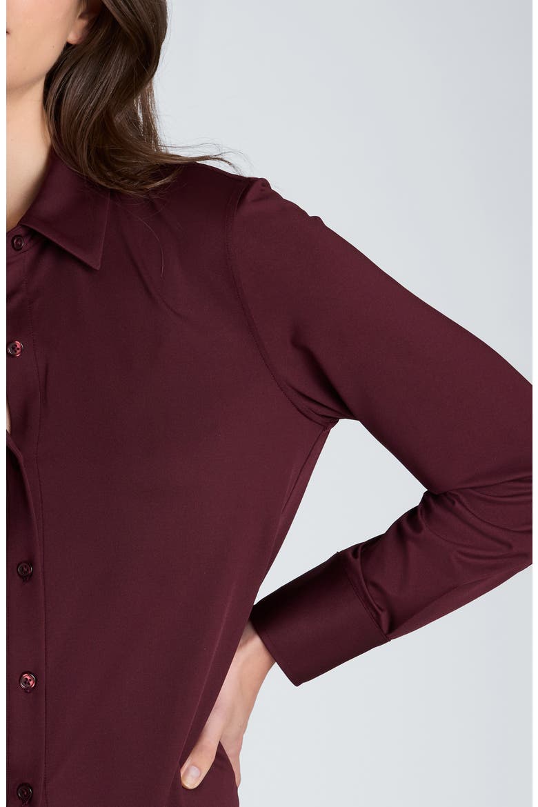 Long Sleeve Button Front Shirt, Alternate, color, SUGAR BEET