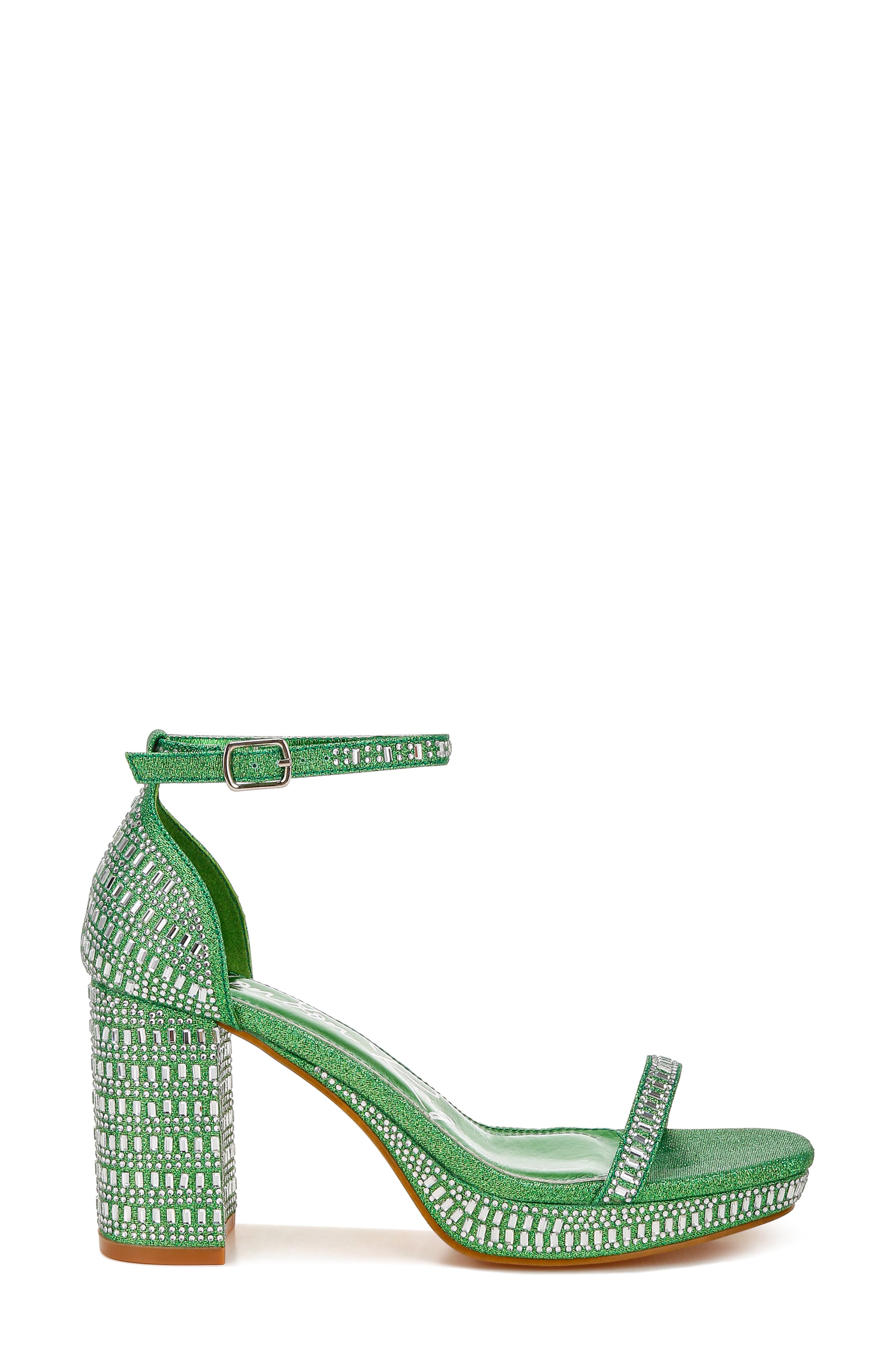 Ronan Crystal Embellished Platform Sandal, Alternate, color, GREEN