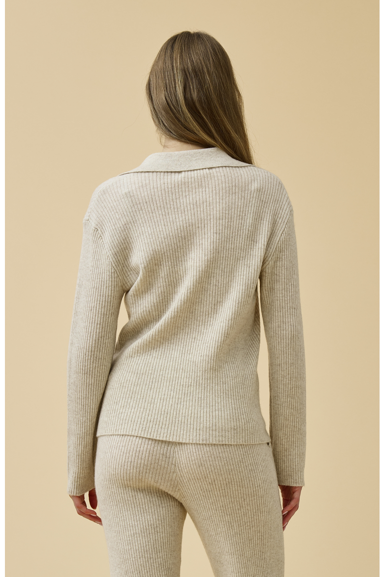Merino Cashmere Lounge Sweater, Alternate, color, Champagne
