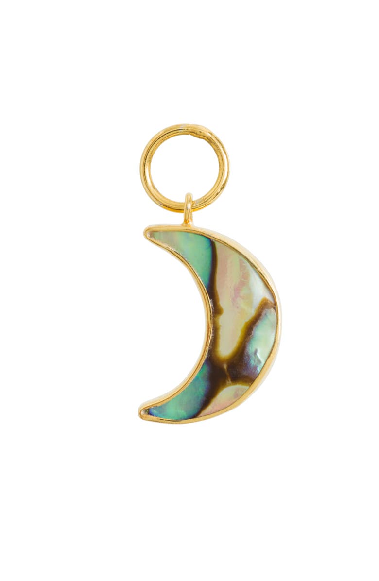 Freya Rose Moon Paua Pendant, Main, color, Moon