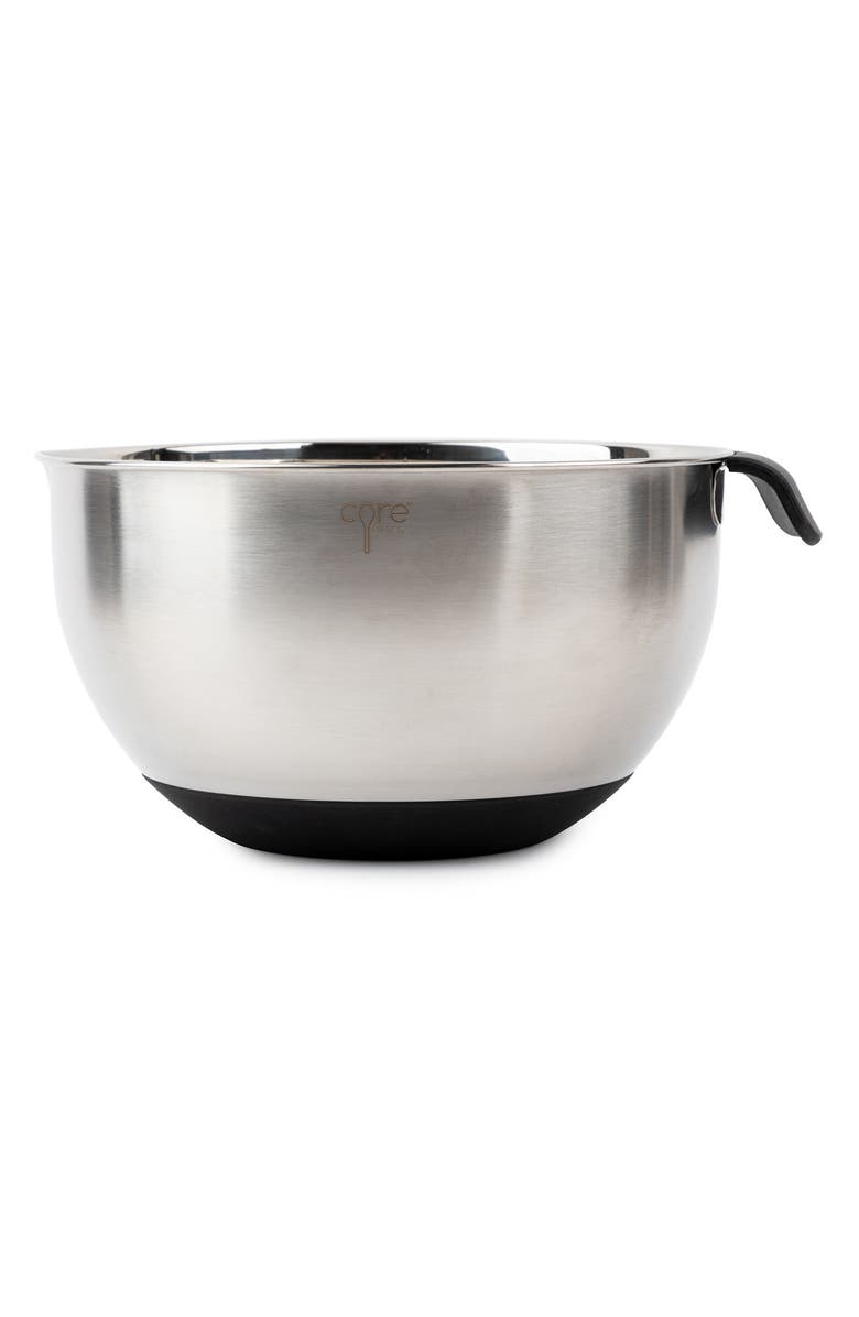 Core Home 6-Piece Non-Skid Stainless Steel Mixing Bowls & Lids Set, Alternate, color, Onyx