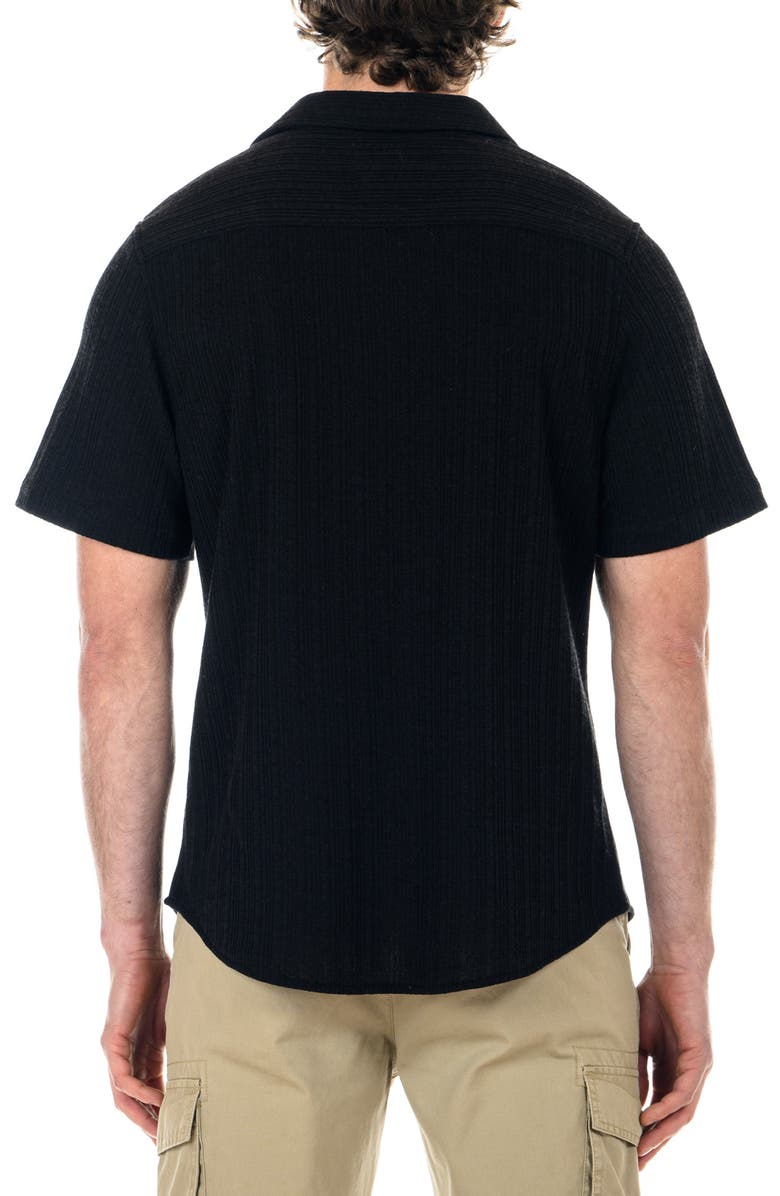 Original Paperbacks Reine Solid Short Sleeve Cotton Rib Button-Up Knit Shirt, Alternate, color, 