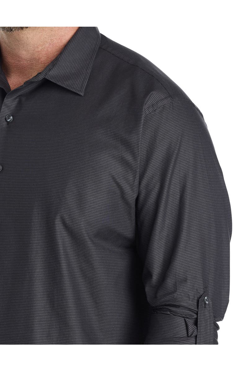 Synrgy by DXL Big
Tall Textured Sport Shirt, Alternate, color, Black Grey
