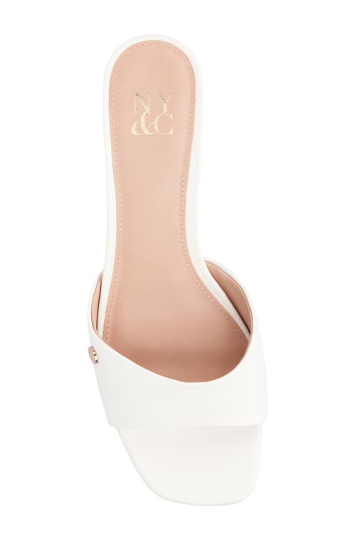 Shop New York And Company Gaia Kitten Heel Sandal In White