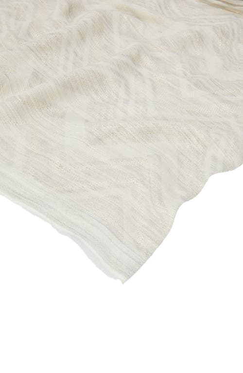 Missoni Stole In Cotton Blend Zig Zag Lamé