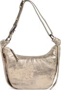 Frye Nora Knotted Metallic Leather Crossbody Bag