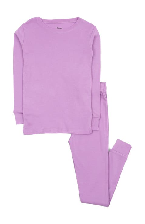 Kids Cotton Two-Piece Pajamas, Stripes, Solids & Tie Dye (Toddler, Little Kid & Big Kid)