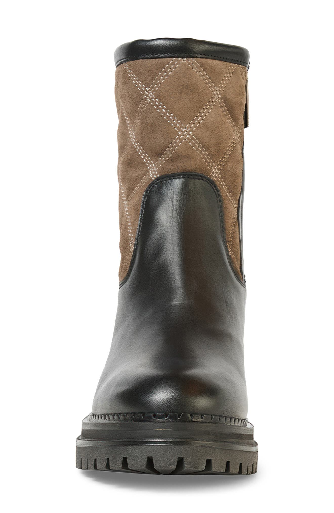 Zema Waterproof Leather Boot, Alternate, color, BLACK/ TOBACCO