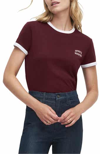 Logo Crop Ringer T-Shirt