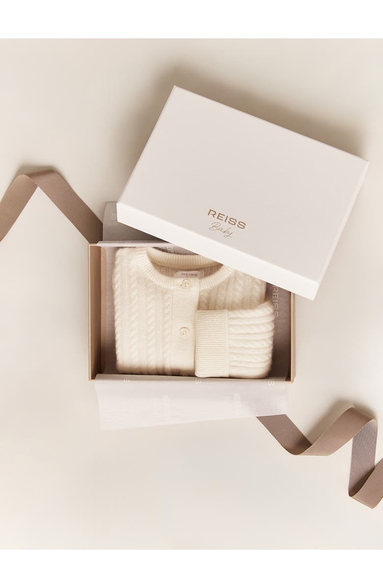 Reiss Dorian Cashmere Cardigan, Alternate, color, Ivory