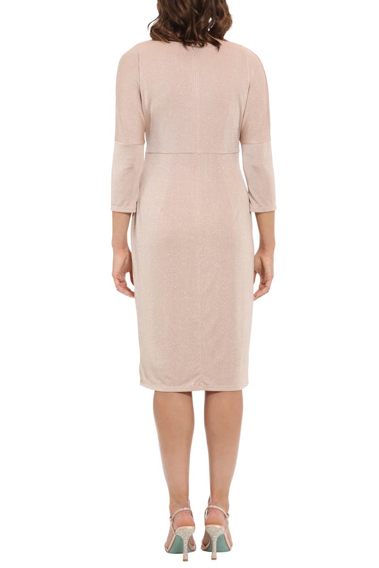 Dolman Sleeve Glitter Dress, Alternate, color, TAN