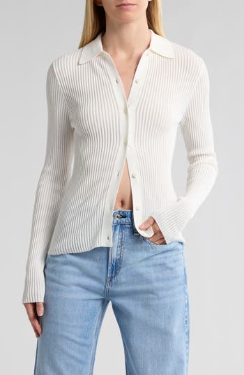 Shop Rag & Bone Destiny Button Down Long Sleeve Shirt In Ivory