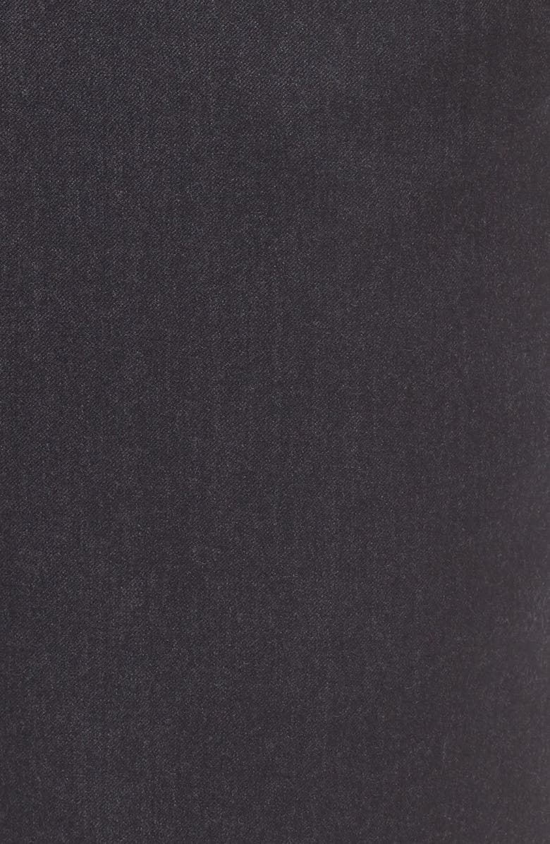 Berle Lightweight Flannel Flat Front Classic Fit Dress Trousers, Alternate, color, Charcoal