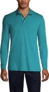 Lands' End School Uniform  Long Sleeve Interlock Polo Shirt