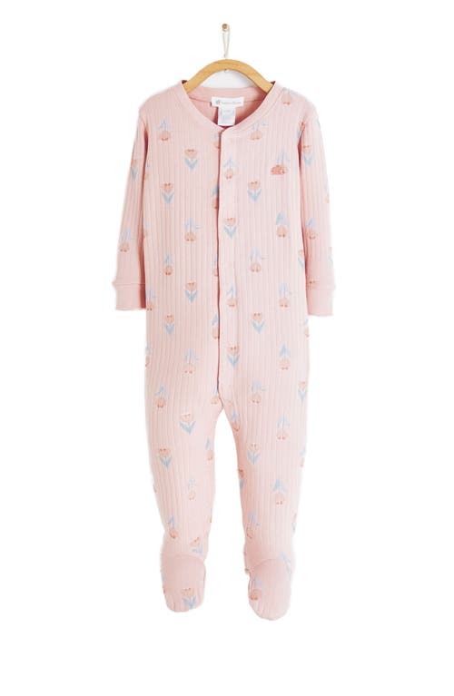 Shop Babycottons Kate Front-snap Snug Fit Footie In Pink