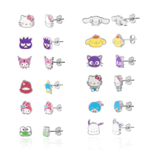 Hello Kitty And Friends Stud Earring Set In Multi