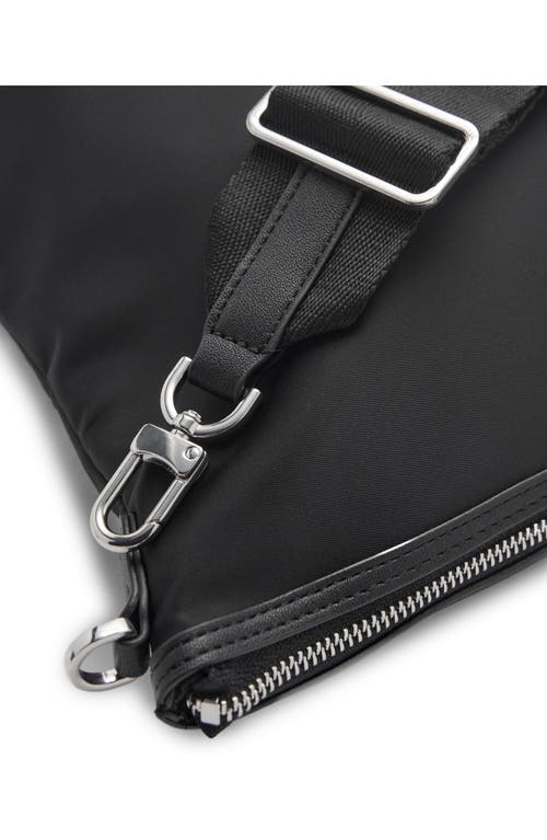 Mango Large Nylon Shopper Tote In Black
