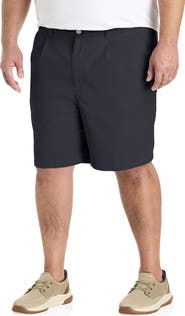 Harbor Bay by DXL Big & Tall Waist-Relaxer Pleated Shorts