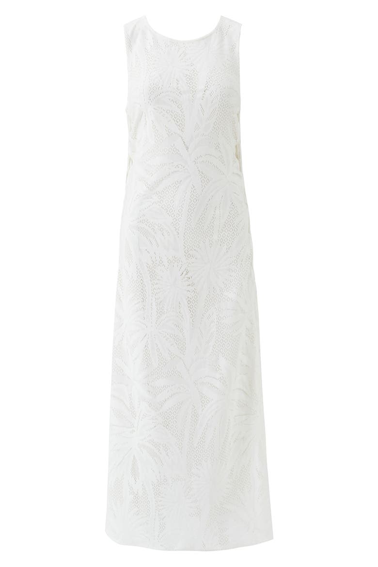 Jada Open Stitch Cover-Up Dress, Alternate, color, WHITE