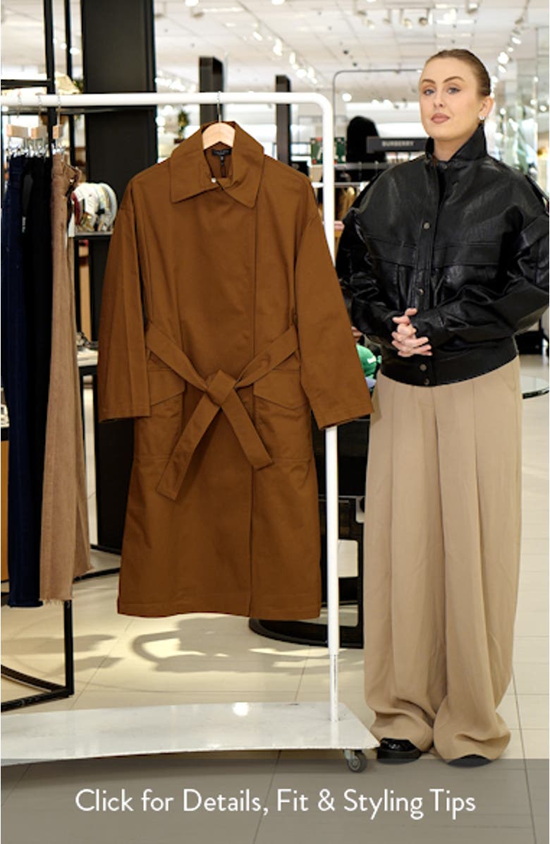 Rue Stretch Cotton Trench Coat, sales video thumbnail