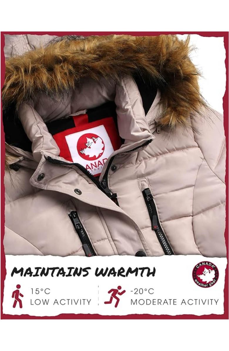 CANADA WEATHER GEAR Women's Heavyweight Long Parka Jacket, Alternate, color, Sand