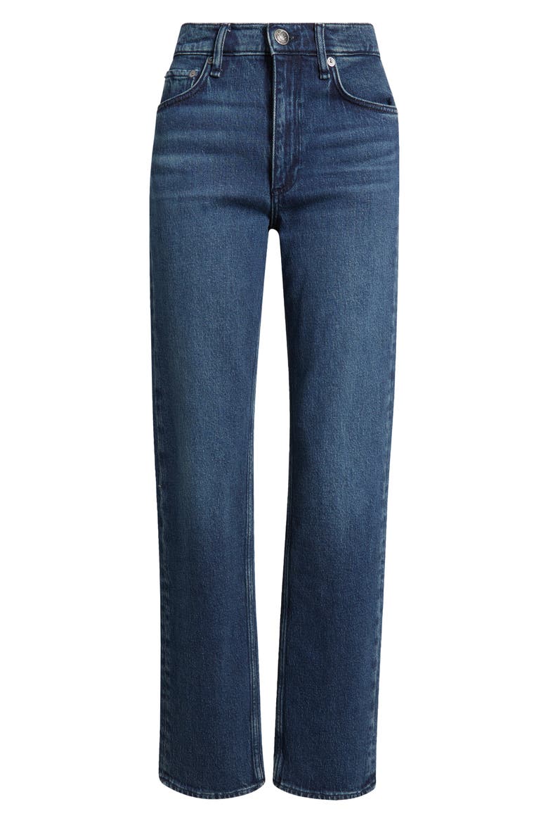 Harlow Mid Rise Straight Leg Jeans, Alternate, color, TEO