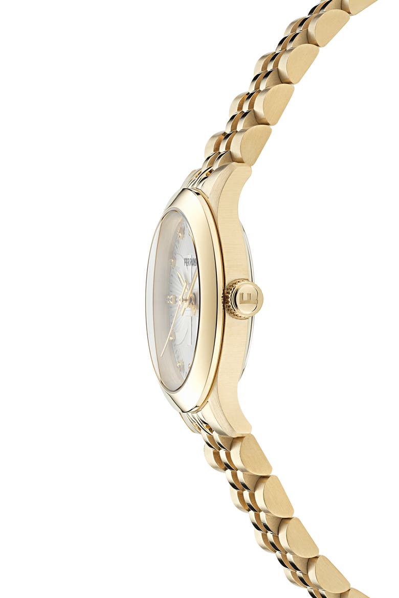 Duo Diamond Bracelet Watch, 28mm, Alternate, color, IP YELLOW GOLD